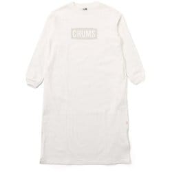 ヘビーウエイトチャムスロゴロングスリーブドレス Heavy Weight CHUMS Logo L/S Dress CH18-1274 W001 White WLサイズ [アウトドア ワンピース]