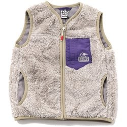 キッズボンディングフリースノーカラーベスト Kid's Bonding Fleece No Collar Vest CH24-1050 G059 Melange Gray KMサイズ [アウトドア トップス キッズ]
