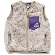 キッズボンディングフリースノーカラーベスト Kid's Bonding Fleece No Collar Vest CH24-1050 G059 Melange Gray KMサイズ [アウトドア トップス キッズ]