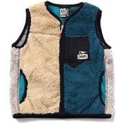 キッズボンディングフリースノーカラーベスト Kid's Bonding Fleece No Collar Vest CH24-1050 C094 Teal Crazy KMサイズ [アウトドア トップス キッズ]