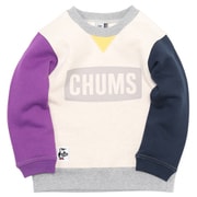 キッズチャムスロゴクルートップ Kid's CHUMS Logo Crew Top CH20-1071 C091 Natural Crazy KMサイズ [アウトドア トップス キッズ]