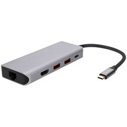 USB 10Gbps対応 HDMI/LAN/USB Type-A×2/USB Type-C 5 in 1 USB Type-C マルチポートアダプタ OWL-DSU31A2HLC-SV