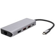 USB 10Gbps対応 HDMI/LAN/USB Type-A×2/USB Type-C 5 in 1 USB Type-C マルチポートアダプタ OWL-DSU31A2HLC-SV