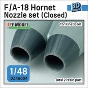 DZ48004 1/48 現用 アメリカ/カナダ F/A-18A+/B/CF-188ホーネット用ノズルセット 閉状態 （キネティック用） [プラモデル用パーツ]
