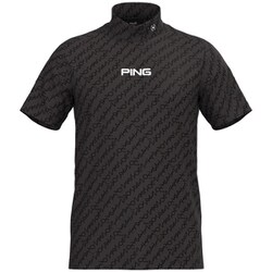 PING APPAREL ピン 総柄クールコア 半袖UVハイネックカットソー M PING APPAREL ピン 総柄クールコア 半袖UVハイネックカットソー