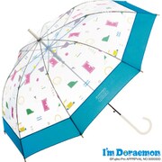 長傘 ビニール傘 ドラえもん Wpc. I'm Doraemon ドラえもん プラスティックアンブレラ 60cm ジャンプ式ミライ幾何学 PT-DR07