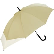長傘 晴雨兼用 UNISEX BACK PROTECT 60cm ジャンプ式 紫外線防止効果 ベージュ×オフ(オフホワイト) UX04-953-001