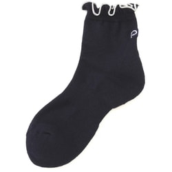 622-3286900-120-FR [23FW メロー加工ショートソックス レディース FRサイズ（22～24cm） ネイビー]