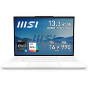 ノートパソコン/Prestige 13 Evo A13M/13.3型/Core i7-1360P/インテル Iris Xe グラフィックス/メモリ 16GB/SSD 512GB/Windows 11 Home/マットホワイト Prestige-13Evo-A13M-1106JP