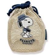 キャラクターグッズ SPCQ-275 PEANUTS メッシュ巾着 ベージュ アウトドア スヌーピー