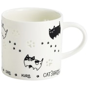蛍彫りマグカップ 猫3兄弟 行進 23215