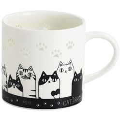 蛍彫りマグカップ 猫3兄弟 背伸び 23216