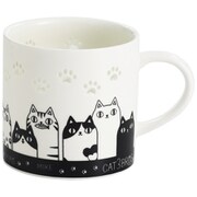 蛍彫りマグカップ 猫3兄弟 背伸び 23216
