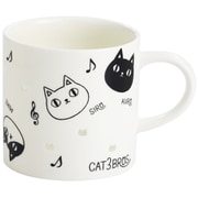 蛍彫りマグカップ 猫3兄弟 顔 23217