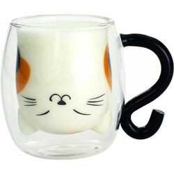 耐熱2重マグカップ みけ猫くん 13594