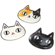 顔小皿3枚セット 猫3兄弟 23115