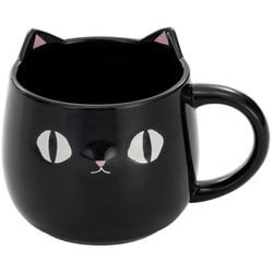 猫3兄弟顔マグカップ kuro 13337