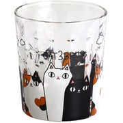 猫3兄弟 ガラスロックグラス 背のび 23177