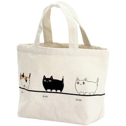 トートバック小 猫3兄弟 行進 13070