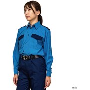 1510-S [岡潮 警備シャツ1510（袖ロールアップ式）（春夏秋）ユニセックス S]