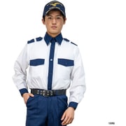 1590-3L [岡潮 警備シャツ1590（春夏秋）ユニセックス 3L]