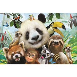 3Dパズル ハワード・ロビンソン 動物園の仲間の自撮り写真 [ジグソーパズル]