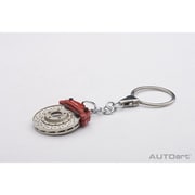 40081 レーシング ブレーキディスク キーチェーン レッドキャリパー/オメガシェイプ [キーホルダー]