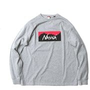 エコハイブリッドボックスロゴロングスリーブティー ECO HYBRID BOX LOGO L/S TEE N00014 L.GRY Lサイズ [アウトドア カットソー メンズ]