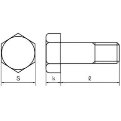 サンコーインダストリー ステン 六角ボルト 半ネジ 33×105 B0-02-0010