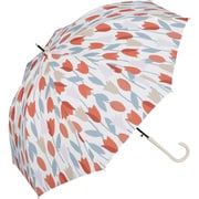 長傘 晴雨兼用 ブルーミングチューリップ 58cm ジャンプ式 紫外線防止効果 レッド 3590-03-001RD