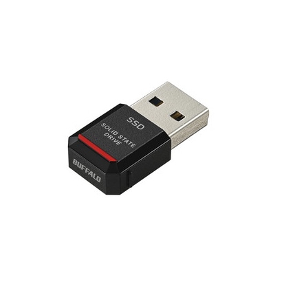 外付けSSD SSD-PSTU3Aシリーズ 250GB USB 3.2（Gen2）対応 USB-A接続 ケーブルレス PC/TV録画対応 耐衝撃 小型 ブラック SSD-PST250U3-BA