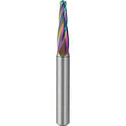 三菱 DLC（DLCコーティング）4枚刃アルミ加工用テーパ刃エンドミル DLC4LATBR100T040AP20