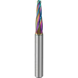 三菱 DLC（DLCコーティング）4枚刃アルミ加工用テーパ刃エンドミル DLC4LATBR200T040AP30