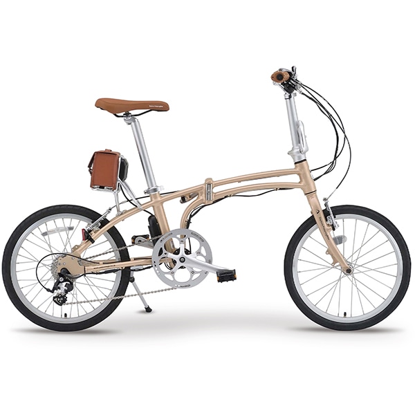 折りたたみ電動アシスト自転車 20インチ 外装9段変速 シャンパンゴールド 51918 DE01