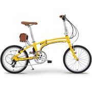 折りたたみ電動アシスト自転車 20インチ 外装9段変速 イエロー 51919 DE01