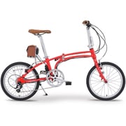 折りたたみ電動アシスト自転車 20インチ 外装9段変速 レッド 51920 DE01