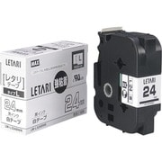 LM-L524BWK [MAX ビーポップミニ用ラミネートテープ LM-L524BWK 強粘着 白×黒文字 18mm幅×8m巻]
