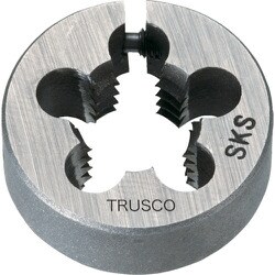 LT38D-3X0.5 [TRUSCO 左・アジャスタブル丸ダイス 38径 M3X0.5 （SKS）]