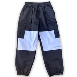 3L ミリタリーカーゴパンツ ユニセックス スノーパンツ ブラックxホワイト（BL/W） XXLサイズ TSP0004