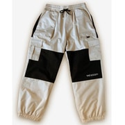 3L ミリタリーカーゴパンツ ユニセックス スノーパンツ アイボリーxブラック（IV/BL） Lサイズ TSP0004