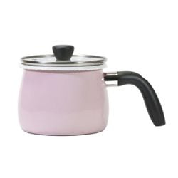 マルチポット 片手鍋 2.0L ホーロー IH ピンク ガラス蓋付 カリーノ なんでもポット キッチン 料理 便利 NQ-0111