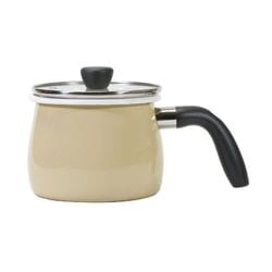 マルチポット 片手鍋 2.0L ホーロー IH クリーム ガラス蓋付 カリーノ なんでもポット キッチン 料理 便利 NQ-0115
