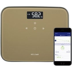 体重計 ヘルスメーター 乗るだけ 自動認識機能付 100g単位 ECLEAR Plus エクリア カフェブラウン HCS-S02BR