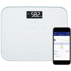体重計 ヘルスメーター 乗るだけ 自動認識機能付 100g単位 ECLEAR Plus エクリア ストーンホワイト HCS-S02WH