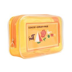 LSC001-YE [サクラクレパス商品コラボシリーズ TTC カラフル ビニールポーチ S クレパス柄]