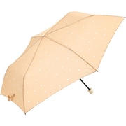 折りたたみ傘 婦人用 晴雨兼用 リトルフラワースレンダーミニ 50cm 手開き式 UVカット加工 ベージュ 1686BG