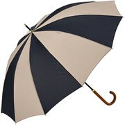 長傘 婦人用 晴雨兼用 12本骨スイッチカラー 55cm 手開き式 12本骨 安全ろくろ ネイビー 1691NV