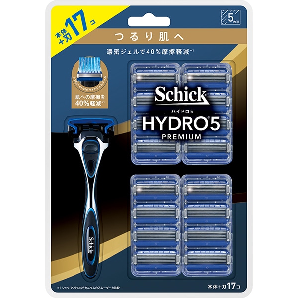 ハイドロ5プレミアム つるり肌へ クラブパック  ホルダー 刃付き＋替刃16コ