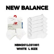 並行輸入品 NBM201LC01001 6枚組 ソックス Lサイズ WHITE