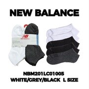 並行輸入品 NBM201LC01005 6枚組 ソックス Lサイズ WHITE/GREY/BLACK